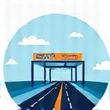 Icon representing toll collection or road