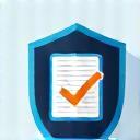 Icon representing compliance or legal shield